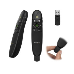 Presenter startech.com con puntatore laser - 27 m - clicker