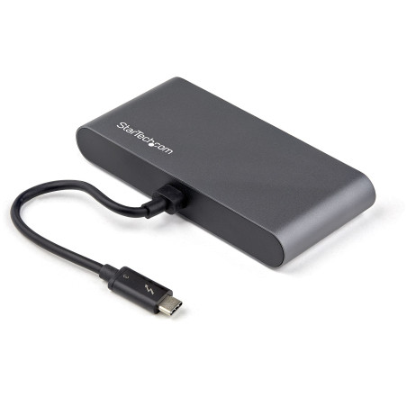 Docking station startech.com wired thunderbolt 3 grigio [tb3dkm2hdl