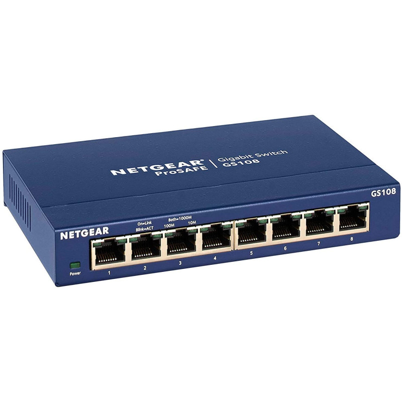 Switch netgear ethernet gigabit 8 porte 10/100/1000 mbps [gs108ge]