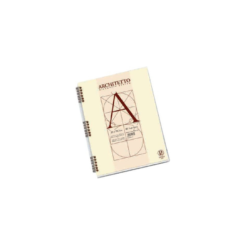 Blocco architetto spirale 220x297mm bianco 40fg 100gr [0105442bi]