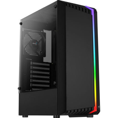 Case aerocool bionic v1 midi-tower rgb vetro temperato -