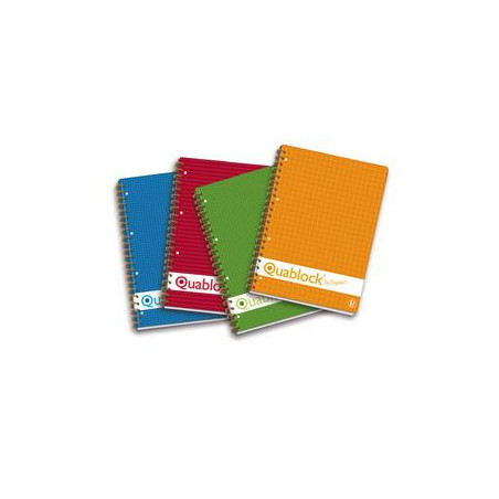 Blocco spiralato 220x297mm 4fori 1rigo 80gr 120fg quablock original