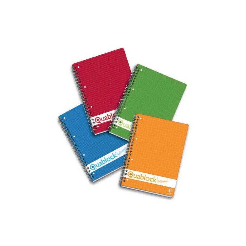 Blocco spiralato 220x297mm 4fori 5mm 80gr 120fg quablock original