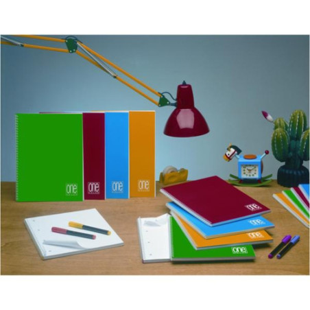 Quaderno a5 spiralato 5mm c/fori 80gr 60fg one color blasetti pz: