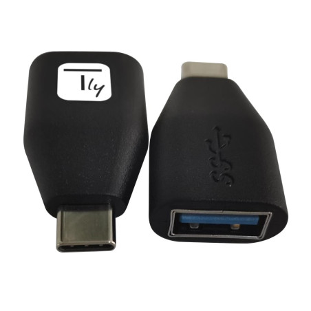 Adattatore usb-c techly maschio a usb-a femmina nero
