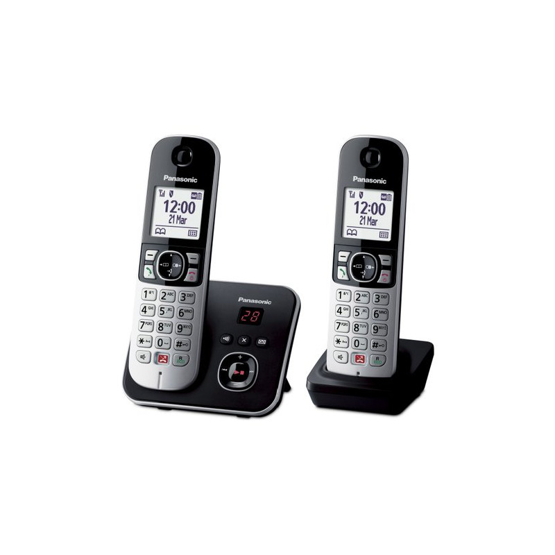Telefono fisso panasonic kx-tg6822 duo senza fili