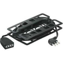 Prolunga domestica legrand 2p+t 3x0,75mmq 3m con spina nero [2536n]