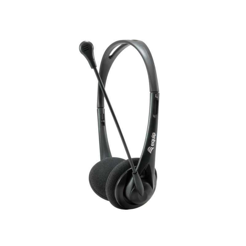 Cuffia equip chat headset con microfono nero [245302]