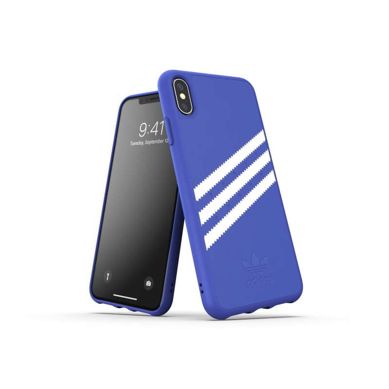 Custodia adidas gazelle per iphone xr blu/bianco [cl4247]