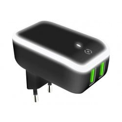 Alimentatore da rete usb celly tc 2 nero [tc2usbledbk]
