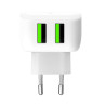 Alimentatore da rete celly 2 usb led bianco [tc2usbledwh]
