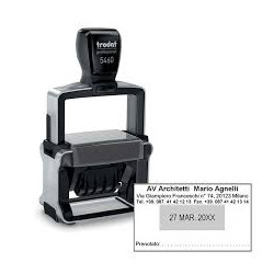 Timbro trodat 5460- 4.0 datario autoinchiostrante acciaio 56x33