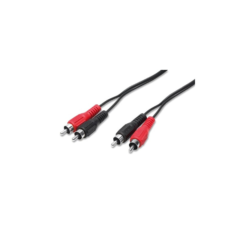 Cavo audio nuova videosuono 3/09 2xrca 5m nero/rosso