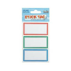 Etichette adesive niji 18 etichette 7x3.5cm 3 colori [a4092]