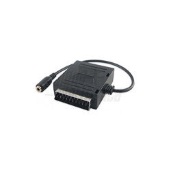 Adattatore scart nuova videosuono scart 3.5mm m-f nero