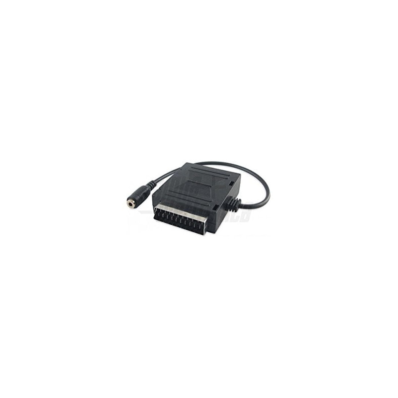 adattatore scart nuova videosuono scart 3.5mm m-f nero