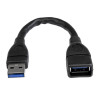 Cavo prolunga startech.com usb 3.0 15cm [usb3ext6inbk]