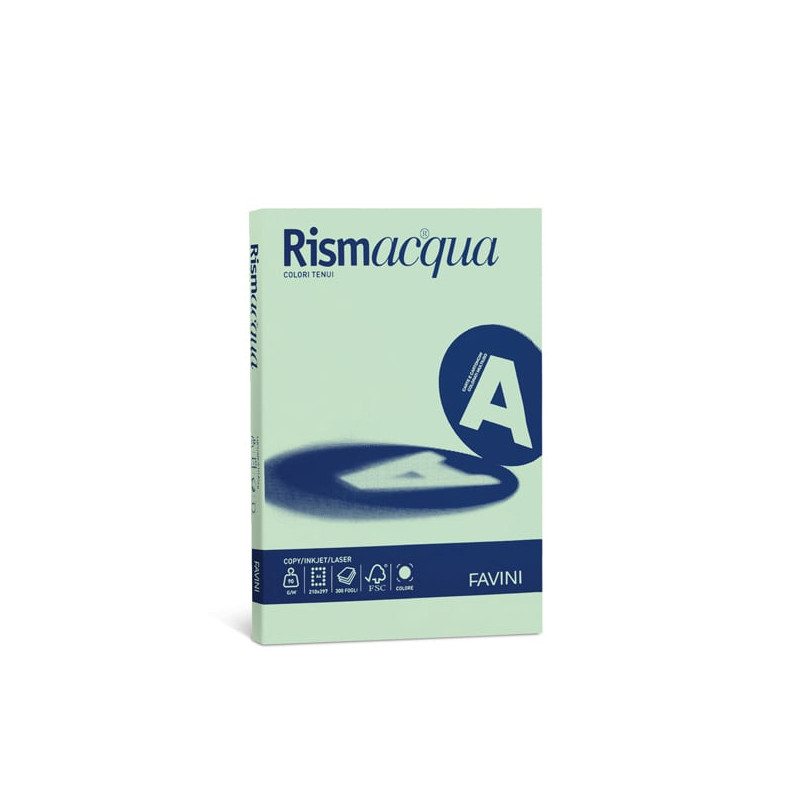 Carta rismacqua cartotecnica favini 140g 09 a3 verde chiaro [a65p213]