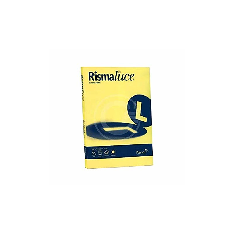 Carta rismaluce cartotecnica favini 140g 53 a3 giallo sole [a65b213]