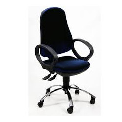 Sedia operativa unisit ariel con ruote e braccioli nero [aier/br2/en]