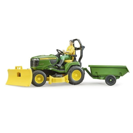 Bruder - trattore falciatrice john deere con rimorchio verde