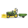 Bruder - trattore falciatrice john deere con rimorchio verde