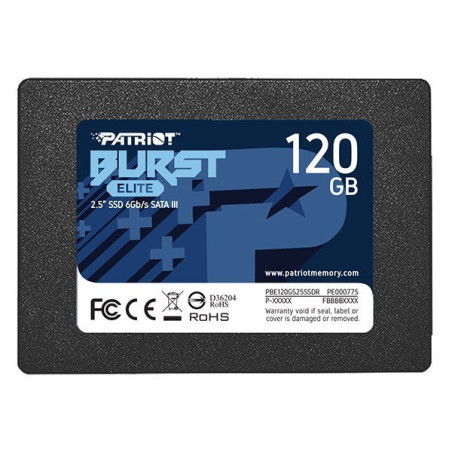 Ssd 120gb patriot burst elite 2.5" sata-600 [pbe120gs25ssdr]