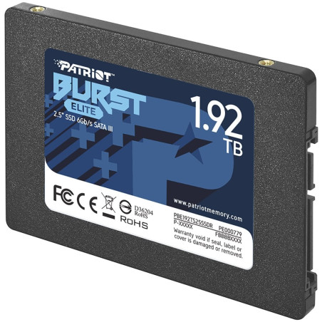 Ssd 1.92tb patriot burst elite 2.5" sata 6gb/s [pbe192ts25ssdr]