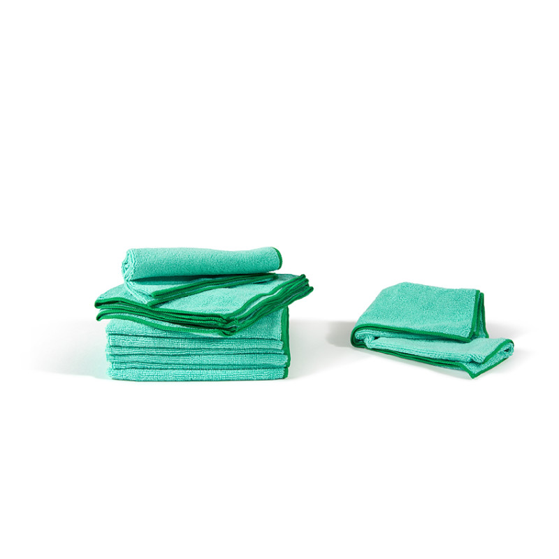 Panno microfibra perfetto 40x40 10 pezzi verde [26603]