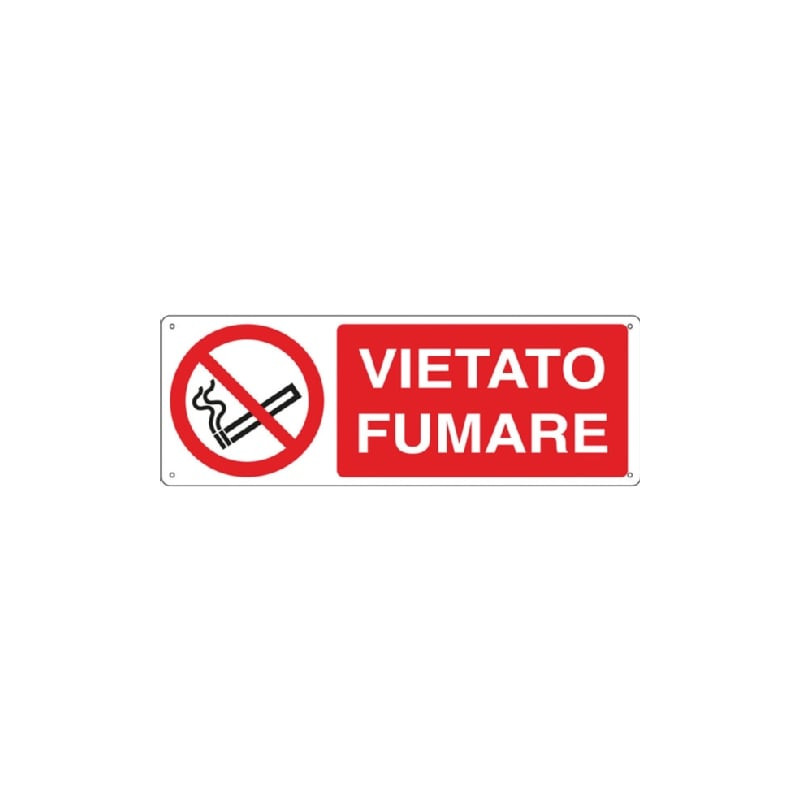 Cartello allumnio markin vietato fumare 350x125mm [y590ef21050p]