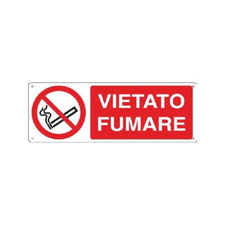 Cartello allumnio markin vietato fumare 350x125mm [y590ef21050p]