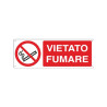 Cartello allumnio markin vietato fumare 350x125mm [y590ef21050p]