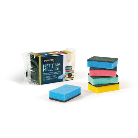 Spugna perfetto con fibra abrasiva 5pz [0246c]
