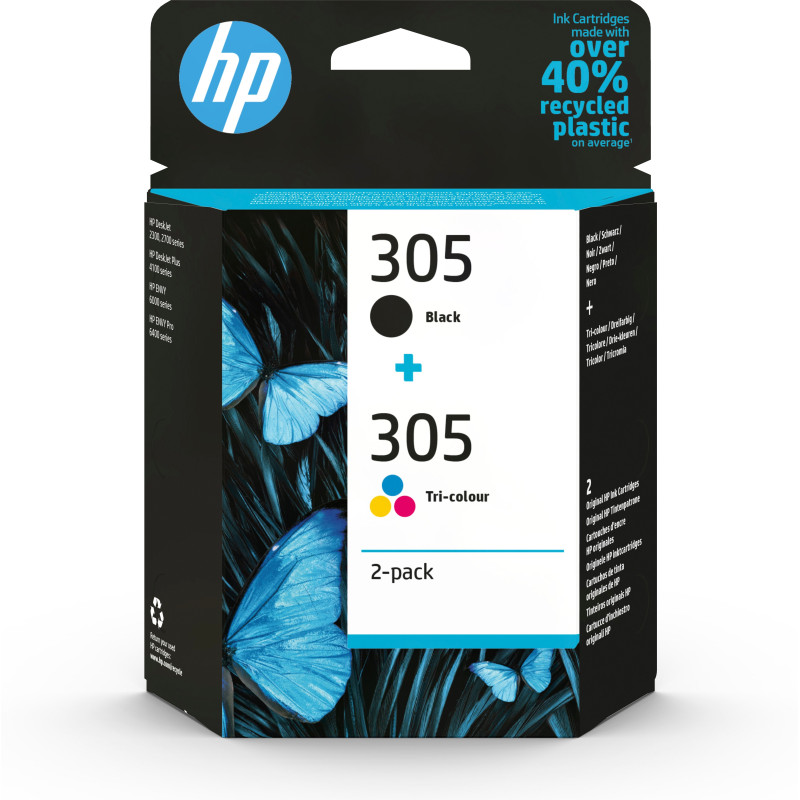 cartuccia hp multipack 305 120+100pagine nero/3 colori ciano/magenta/giallo