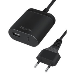 Alimentatore usb logilink 1 porta usb-a-c 1.5m 12w nero
