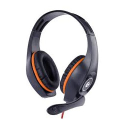 Cuffie gembird con controllo del volume 3.5mm arancione-nero