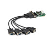 scheda adattatore startech.com seriale pci express rs232 4porte [pex4s953lp]