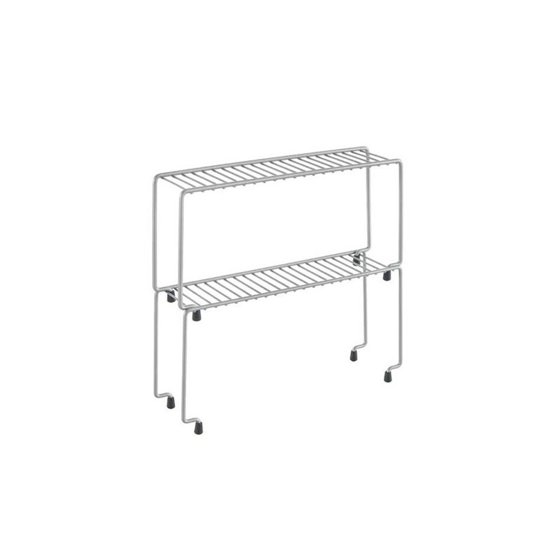 Mensola stoccaggio metaltex impilabili 2 ponti metallo grigio [36.43.10]