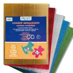 10fg cartoncino ondulato 50x70cm oro metal art 2225/1 cwr [2225/1]