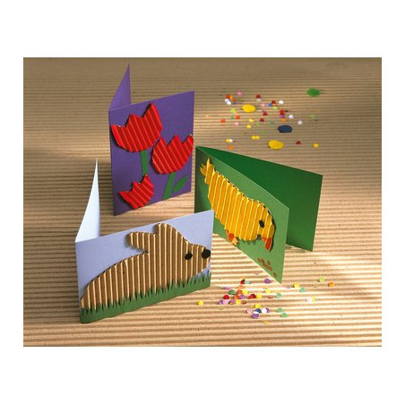 10fg cartoncino ondulato 50x70cm verde chiaro art 2206/10 cwr [2206/10]