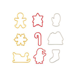 Taglia biscotti tescoma delicia formato natale 9pz rosso/bianco/giallo