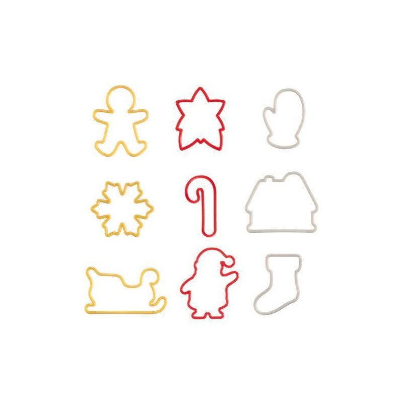 Taglia biscotti tescoma delicia formato natale 9pz rosso/bianco/giallo