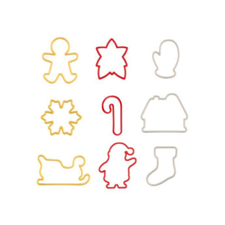 Taglia biscotti tescoma delicia formato natale 9pz rosso/bianco/giallo