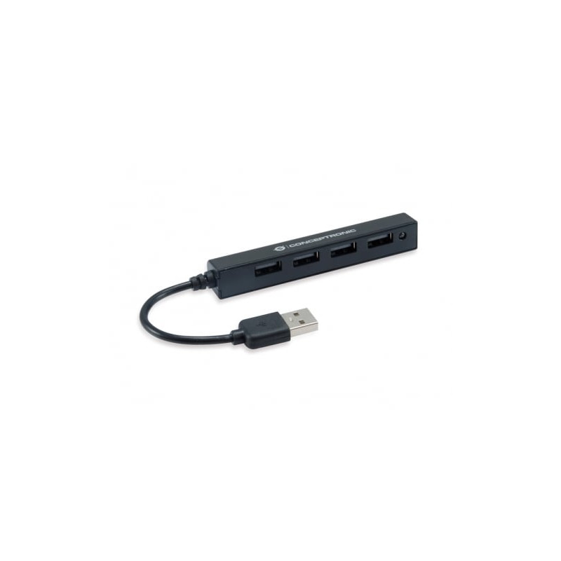 Hub usb conceptronic usb 2.0 4 porte nero [hubbies05b]