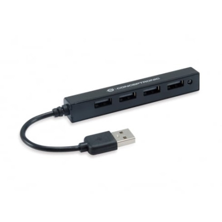 Hub usb conceptronic usb 2.0 4 porte nero [hubbies05b]