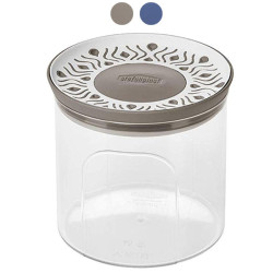 Barattolo stefanplast ermetico tosca tondo 0.7l bianco/ blu [55401]