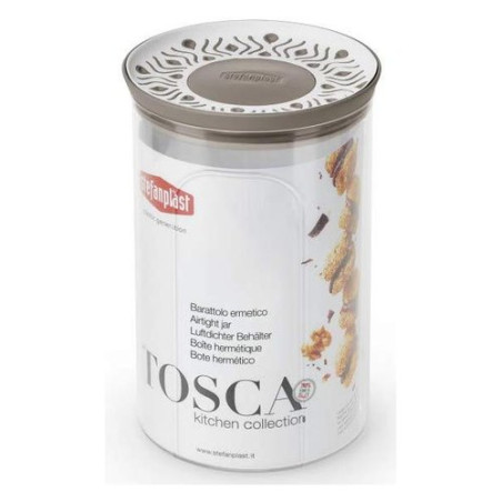 Barattolo stefanplast tondo tosca tortora 1.20l [55450]