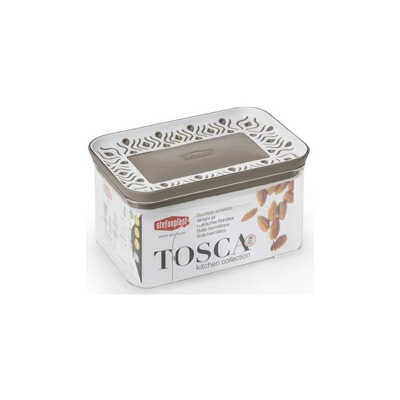 Barattolo stefanplast rettangolare tosca 0.7lt [55550]