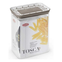 Barattolo stefanplast rettangolare tosca tortora 2.2l [55650]