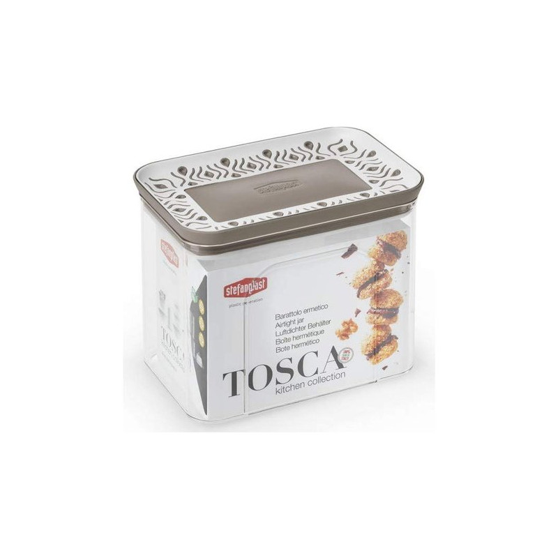 Barattolo stefanplast rettangolare tosca 1.2l [55600]